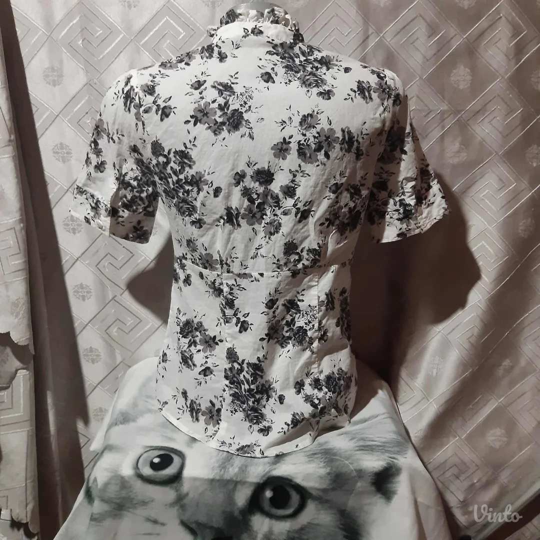 Lagana kosulja kratkih rukava sa printom cveca pamuk S