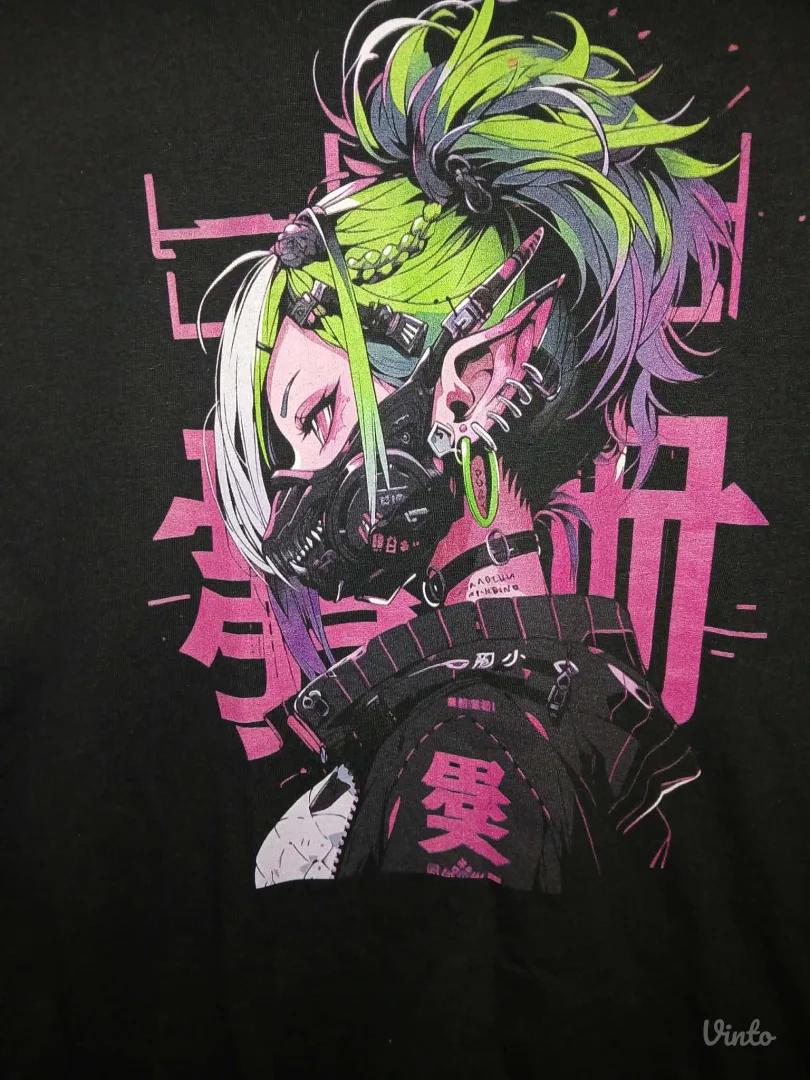 Nova Cyber Goth/Anime majica S 100% pamuk