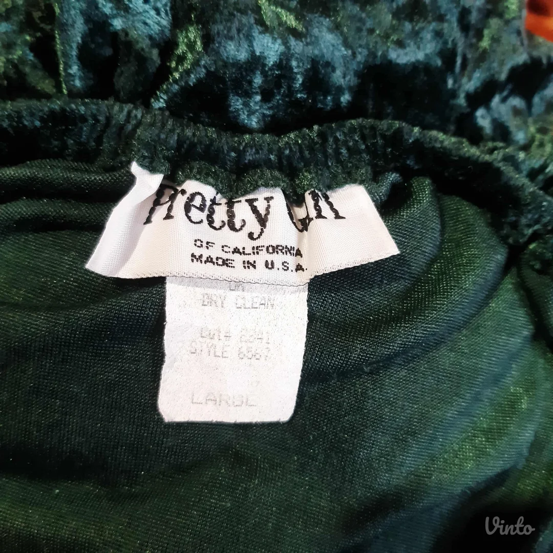 Vintage/Retro Plisana zelena haljina M/L