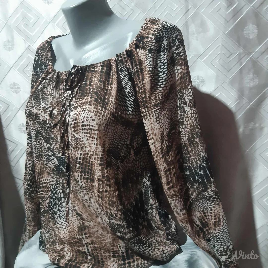 Amisu snake print providna bluza S