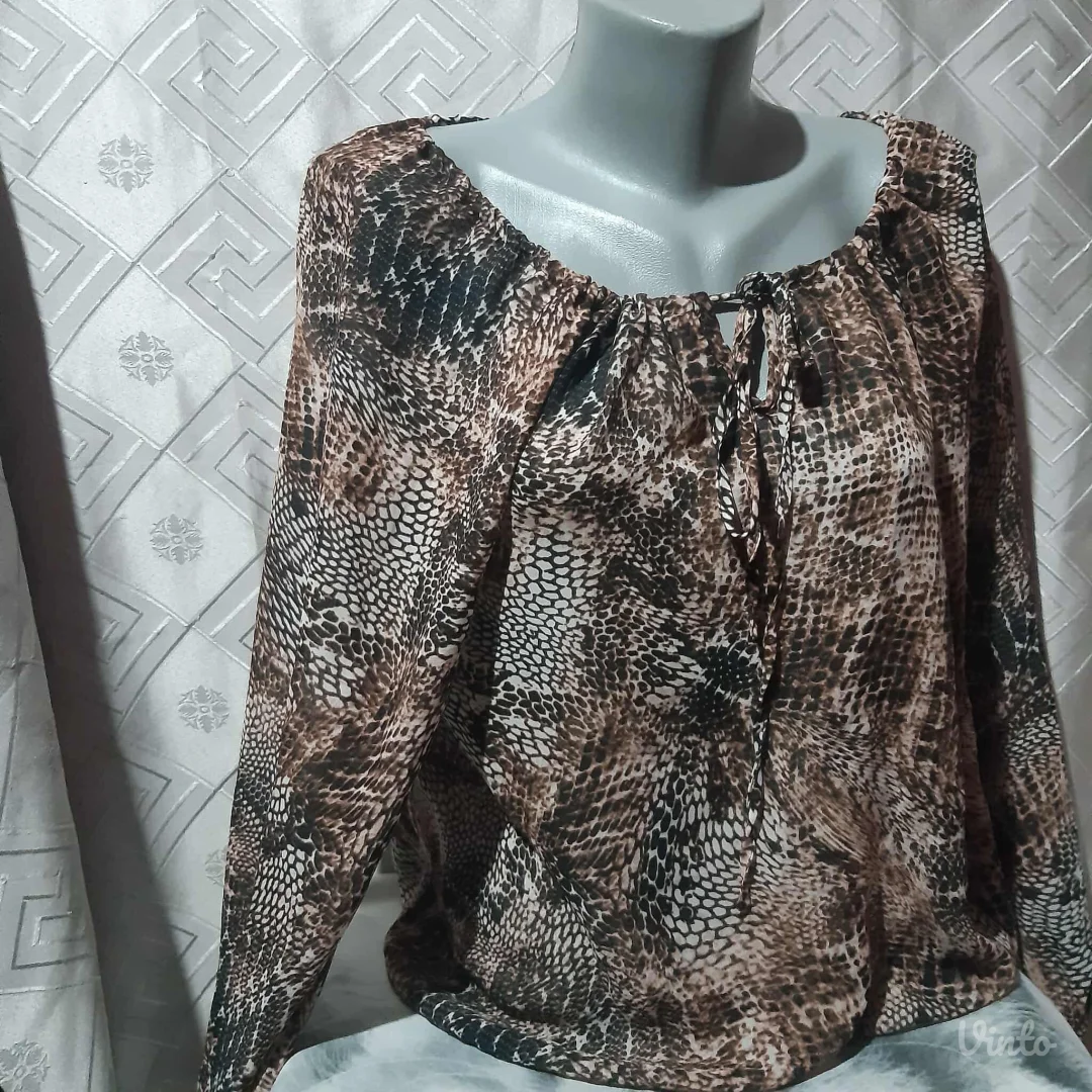 Amisu snake print providna bluza S