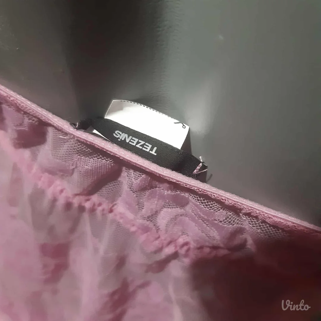 Tezenis Roze spavacica od cipke S/M