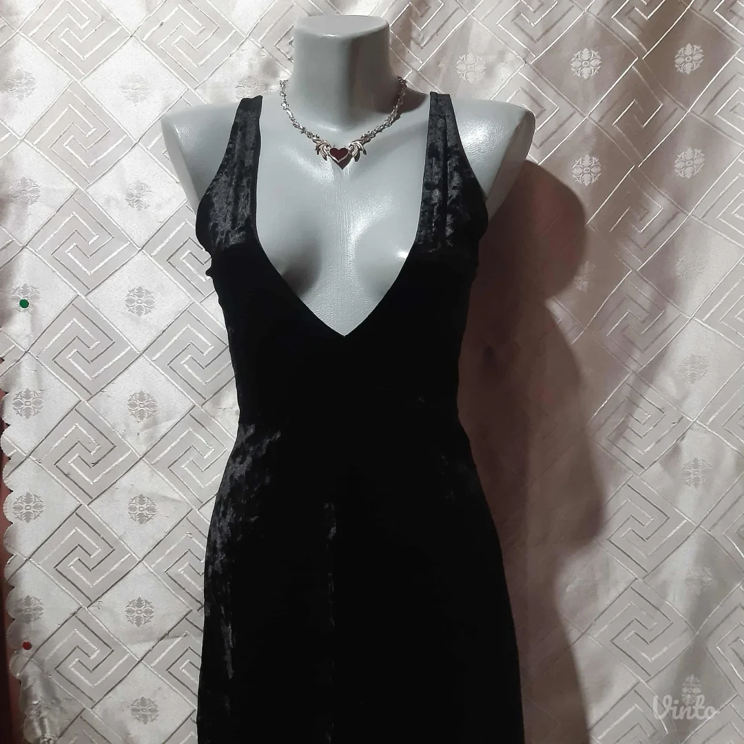 H&M Mala Crna Plisana Haljina XS/S