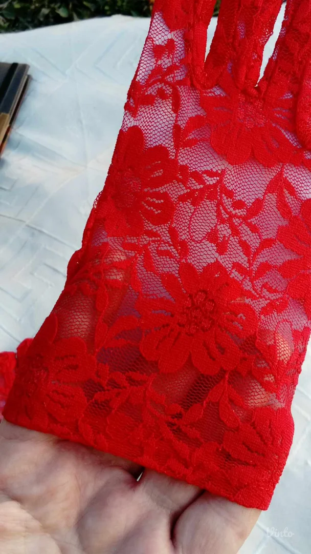 Čipkaste Nove Crvene rukavice XS/S