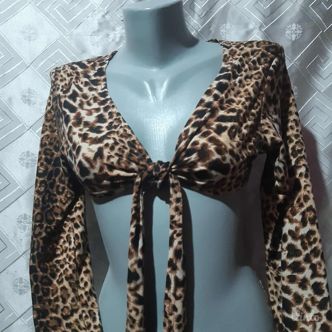 Leopard print bolero M/L