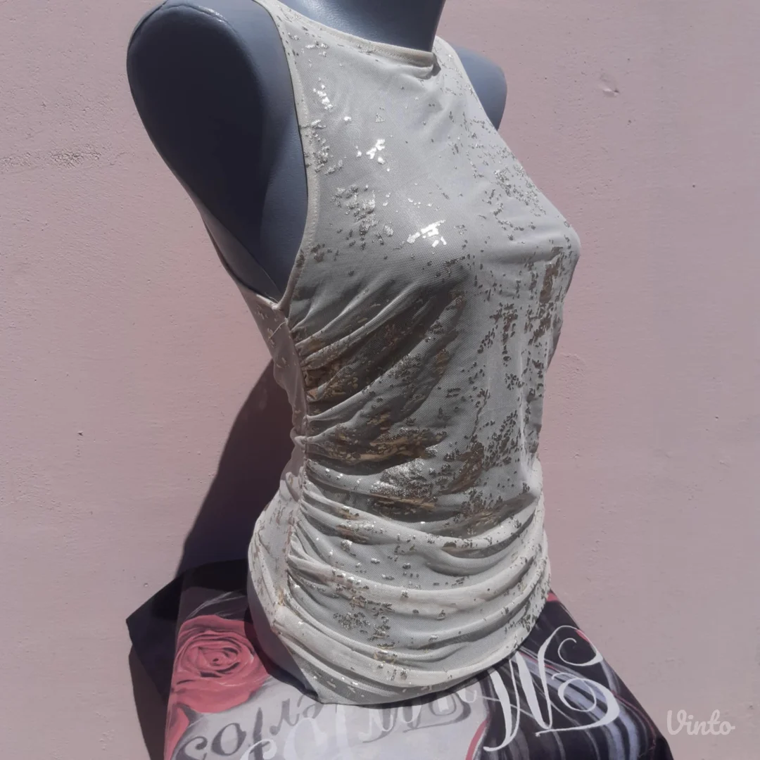 Reserved mrezasta bluza sa zlatnim detaljima S