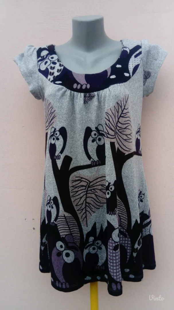 Simpaticna tunika sa sovama M/L