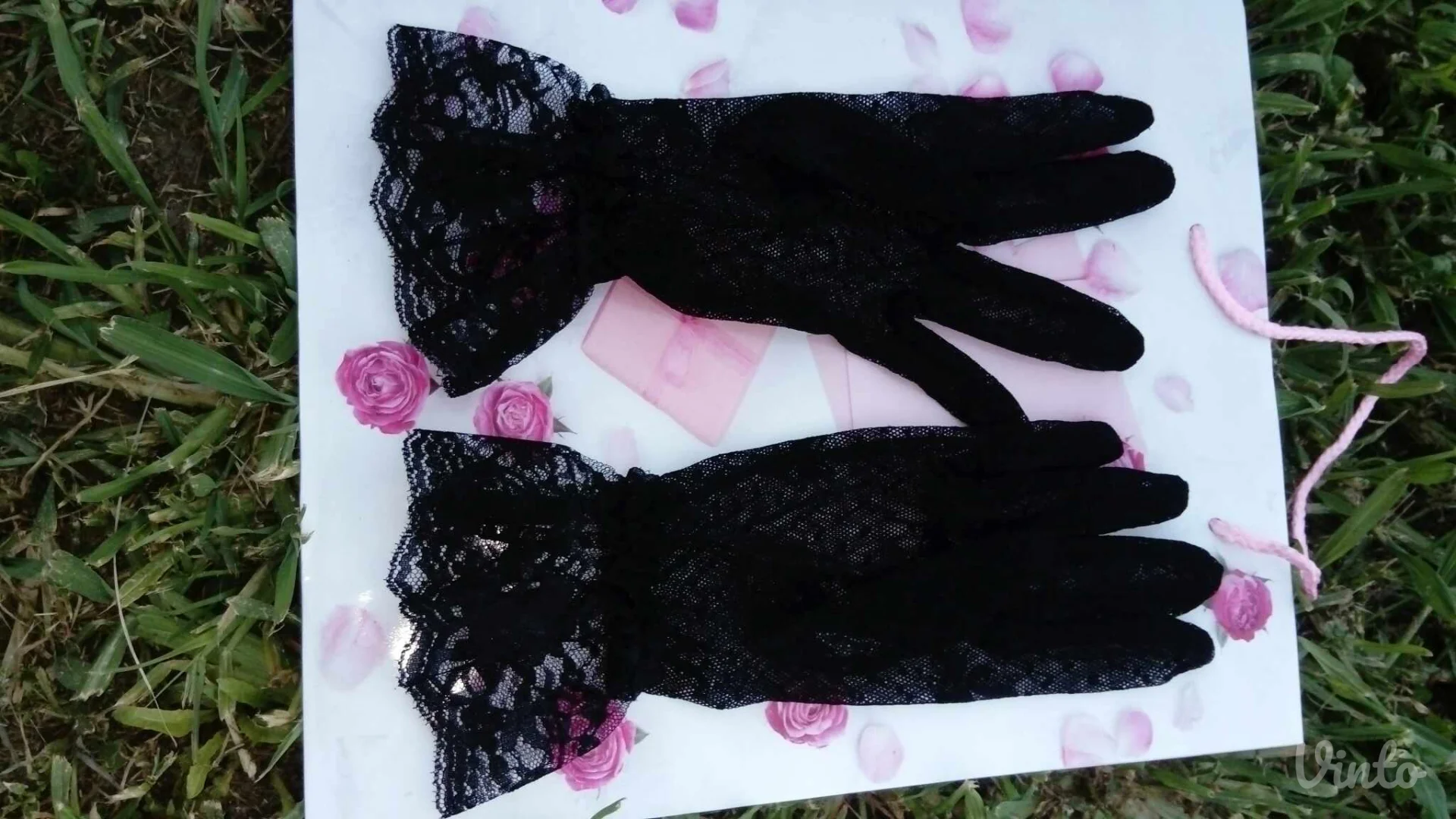 Nove Čipkaste Damske Crne rukavice M/L