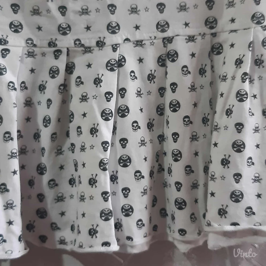 Punk/Goth Skull mini suknja M