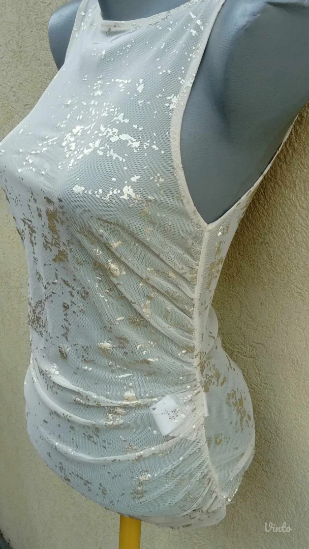 Reserved mrezasta bluza sa zlatnim detaljima S Rasprodaja