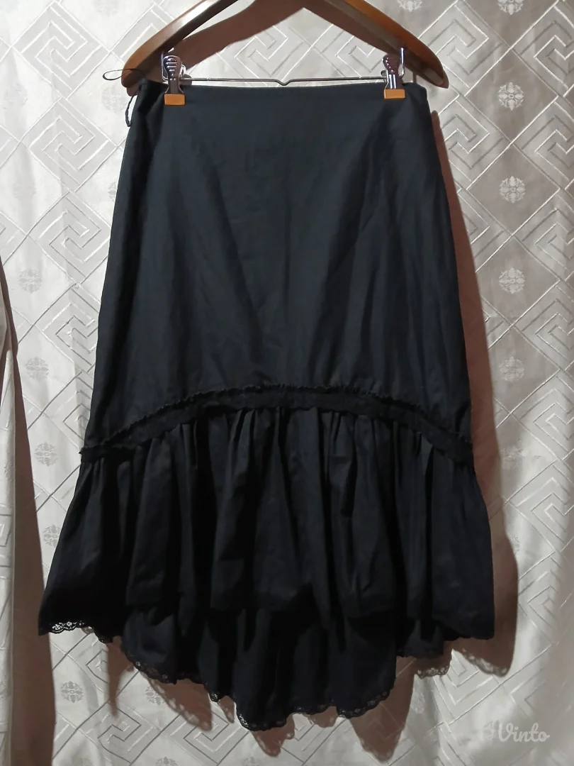 Goth crna midi suknja S/M