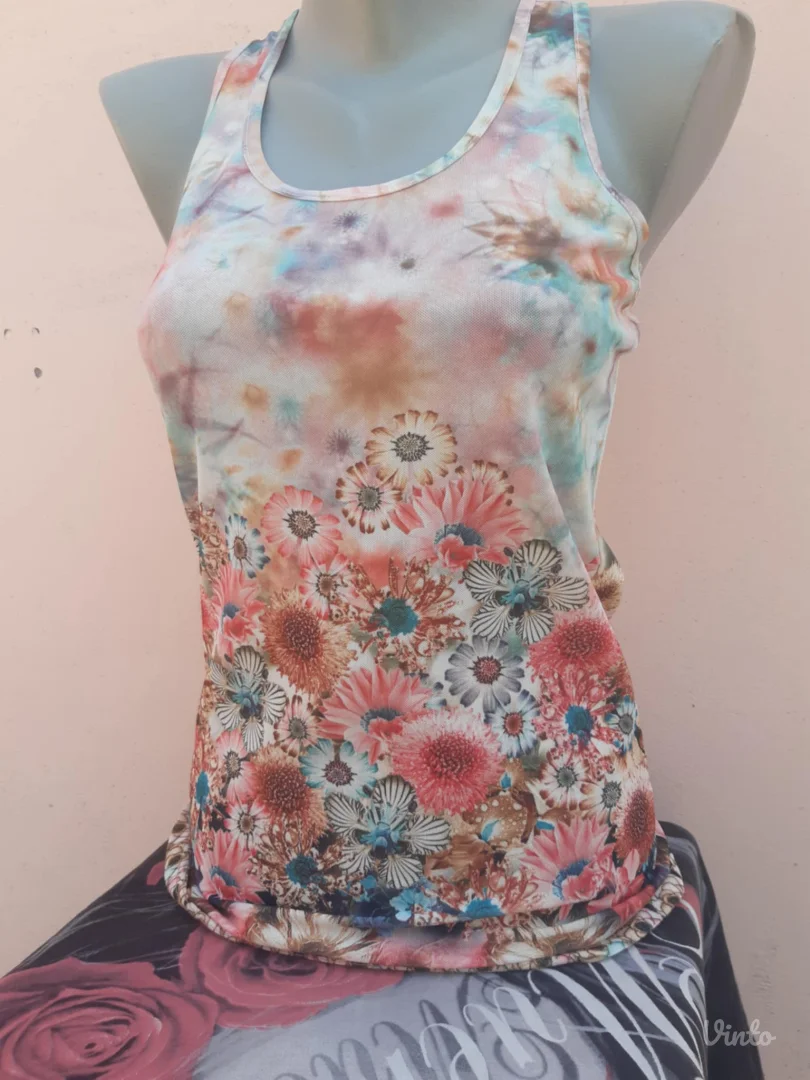 Mrezasta floral sarena majica S/M