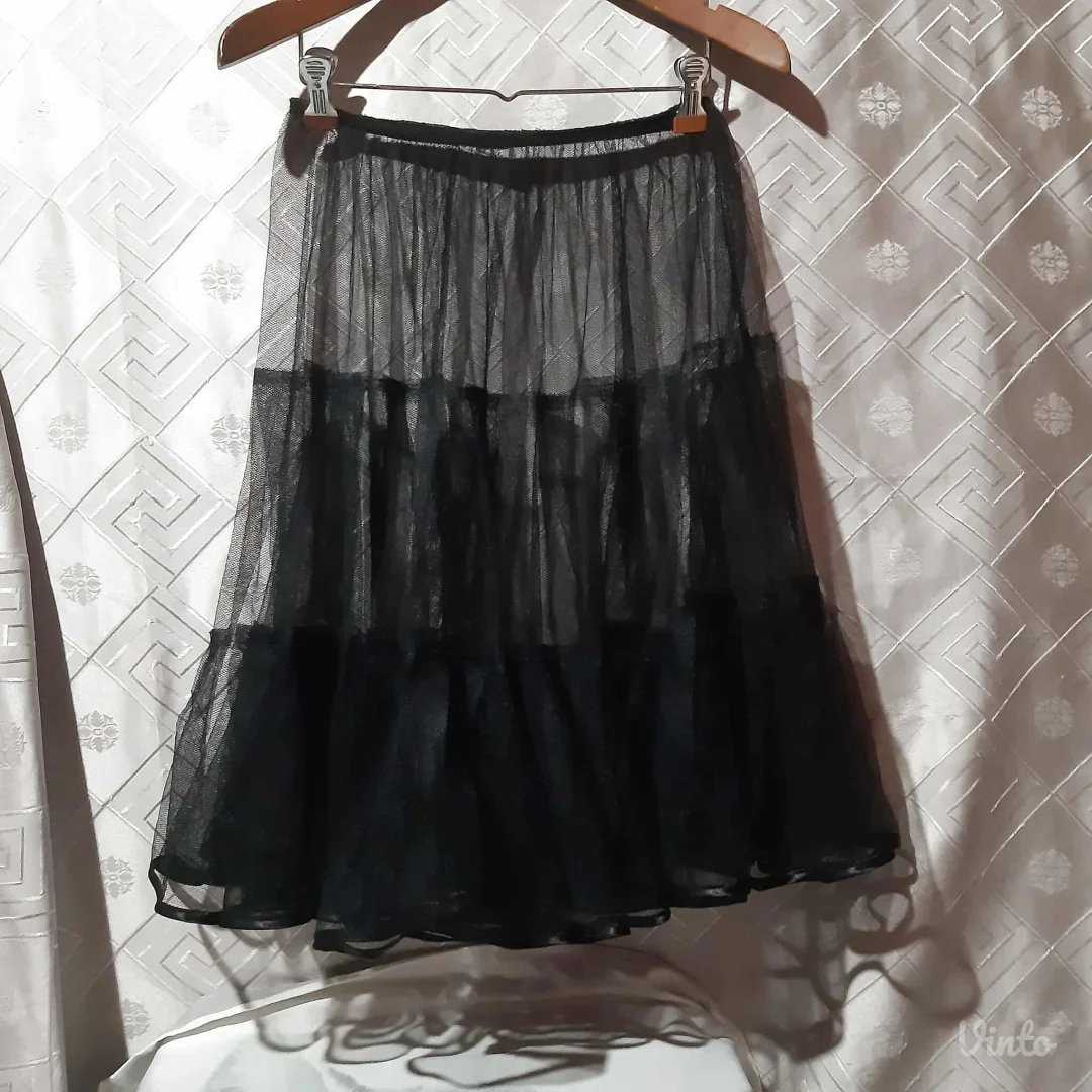 Goth crna podsuknja pun krug S-L