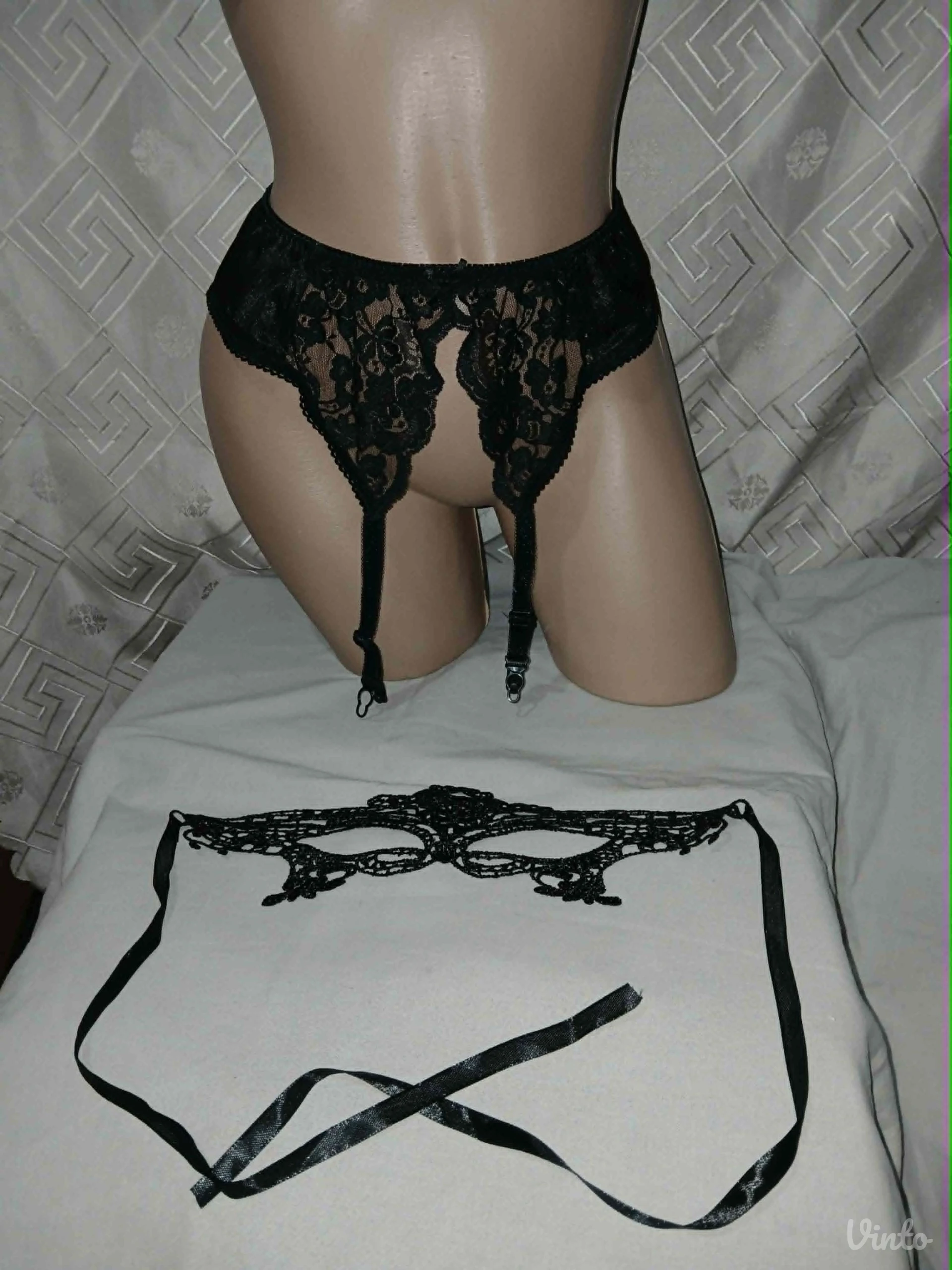 Sexy crni halteri L/XL+Maska
