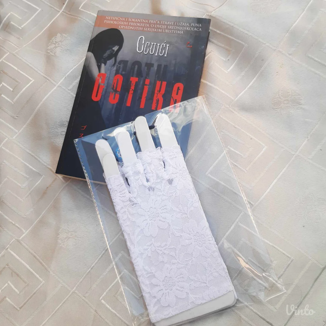 Nove Goth Čipkaste Bele  rukavice XS/S