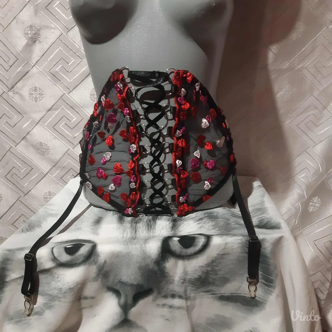 Korset halteri sa srcima S/M