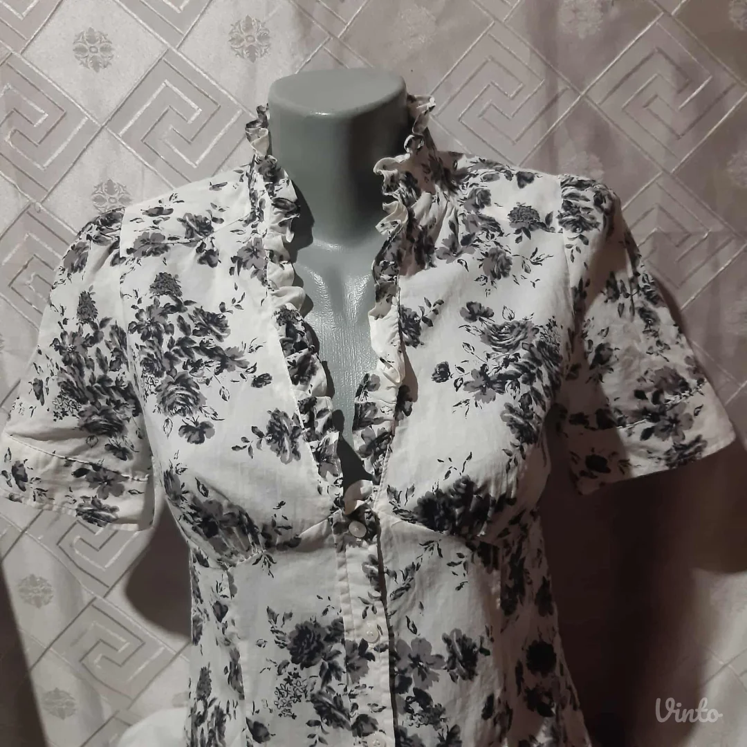 Lagana kosulja kratkih rukava sa printom cveca pamuk S