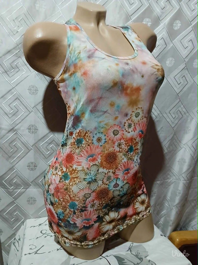 Mrezasta floral sarena majica S/M
