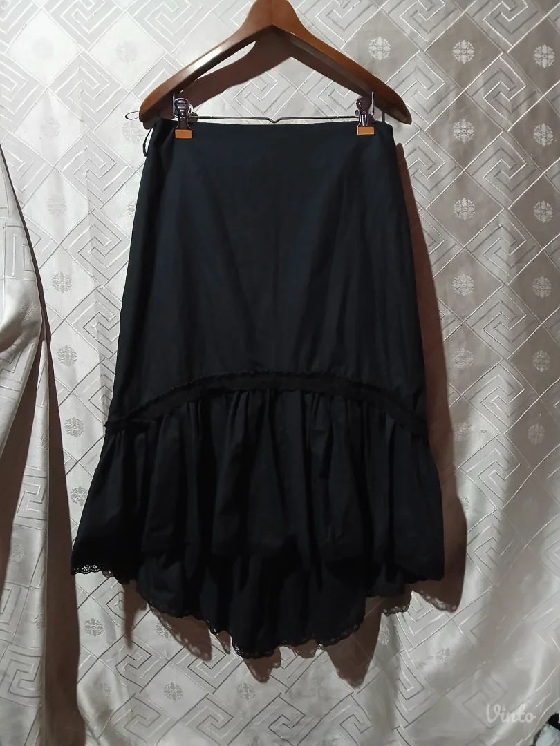 Goth crna midi suknja S/M