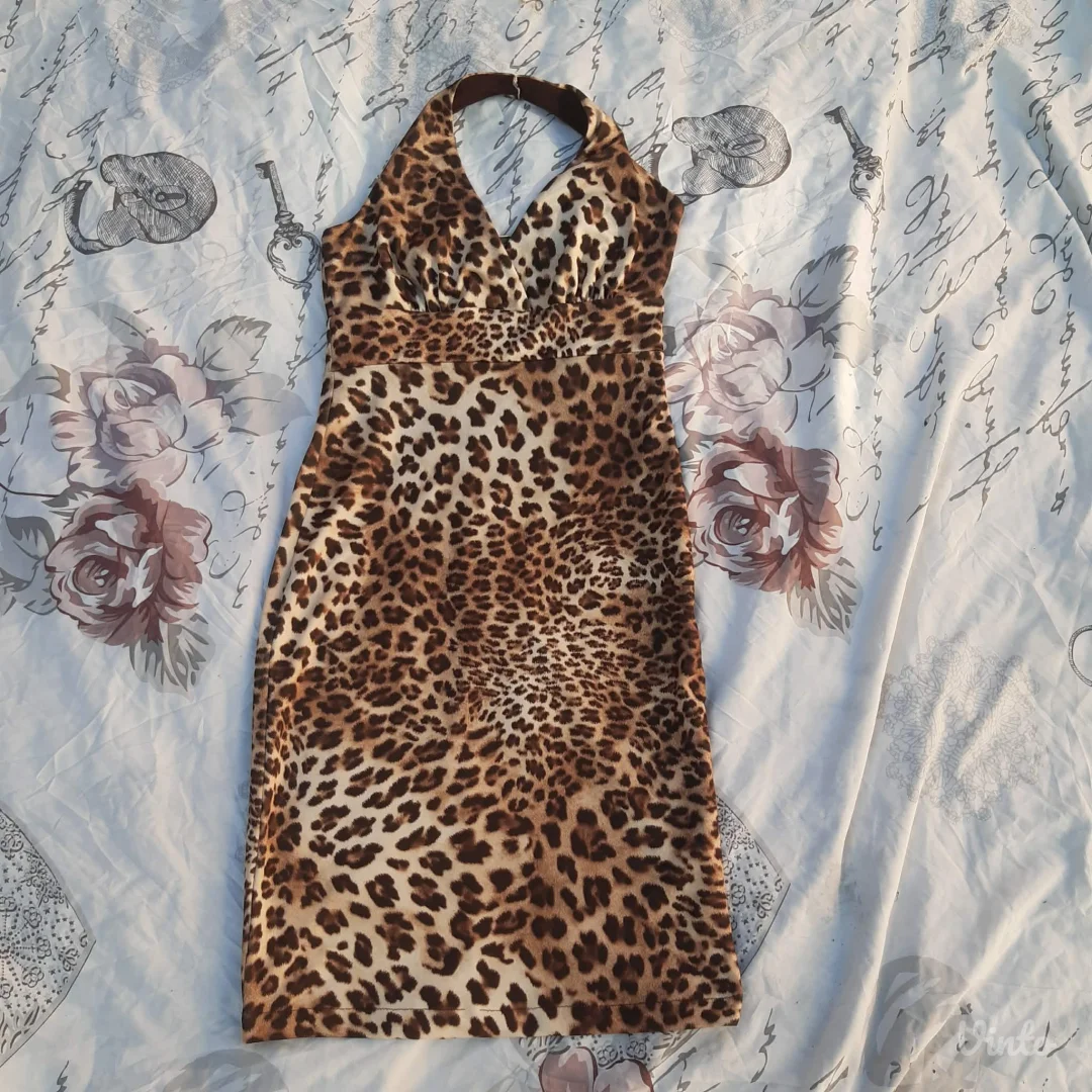 Leopard print Sexy Haljina S/M