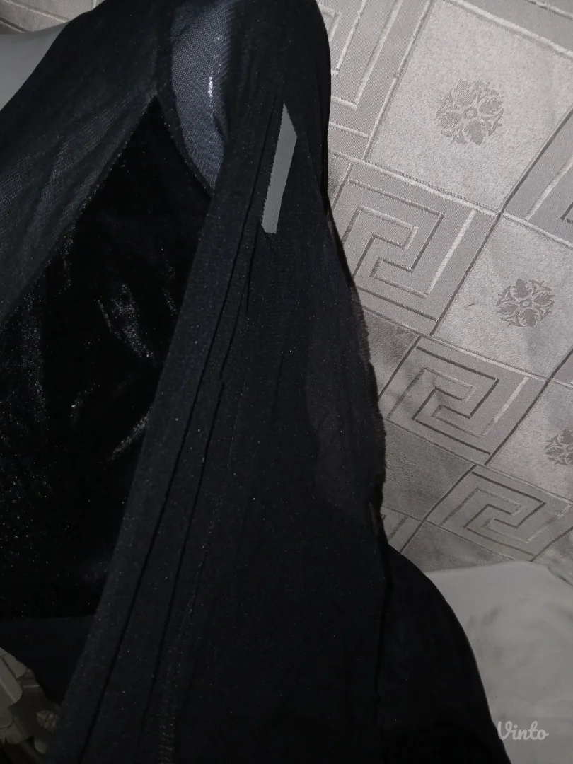 Goth crna bluza til/mrezica plis S