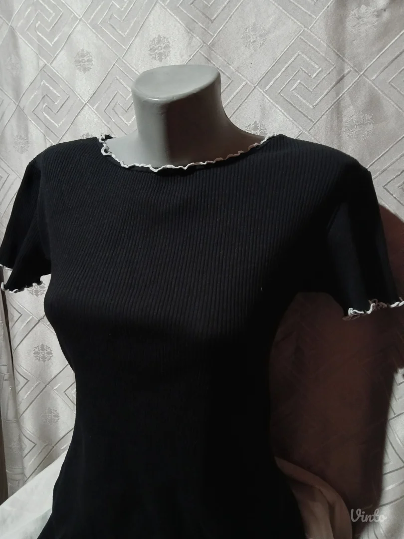 Zara Rebrasta tunika Pamuk/Elastin L