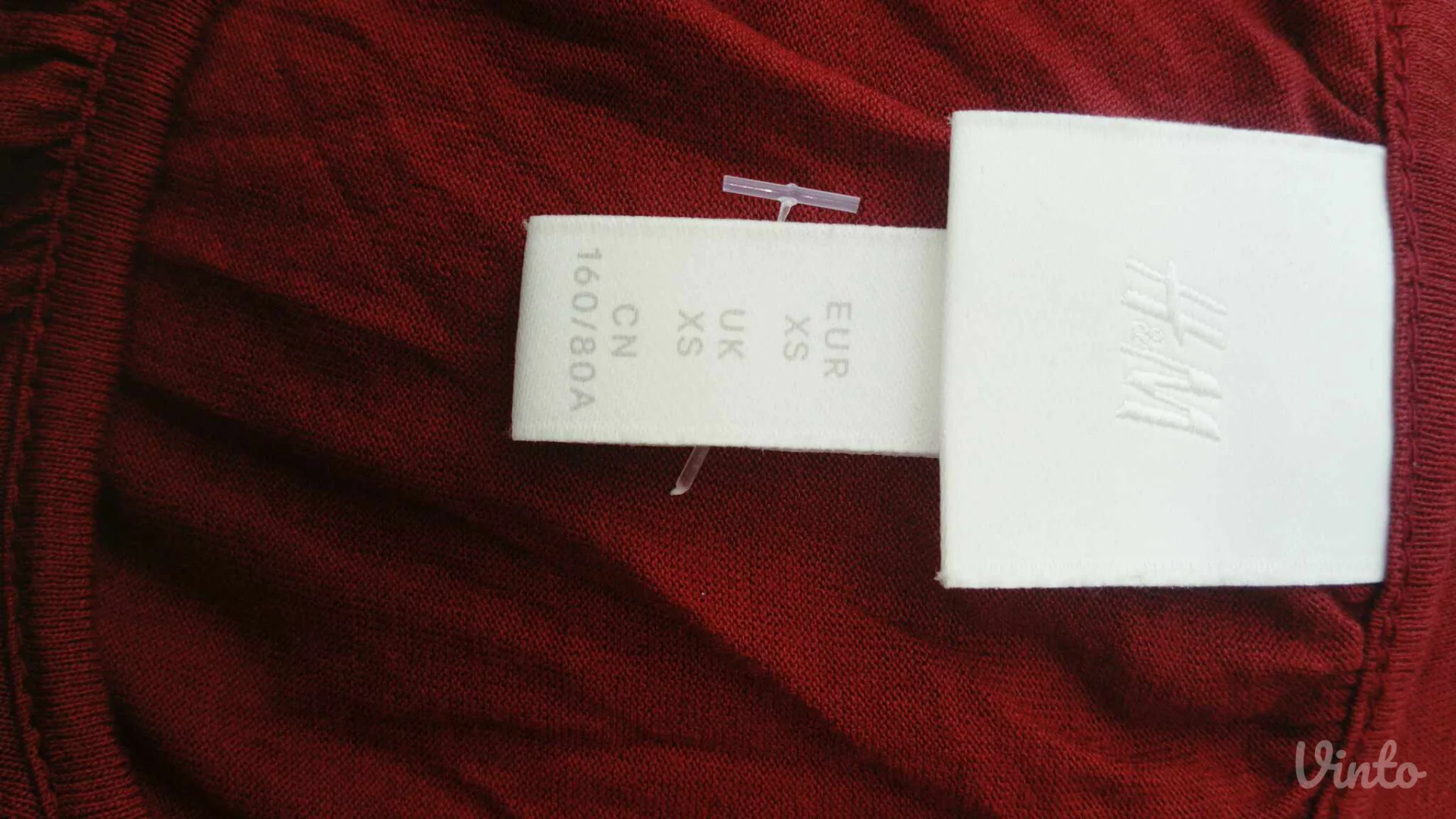 H&M tamno crvena majica XS/S