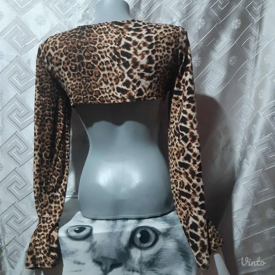 Leopard print bolero M/L