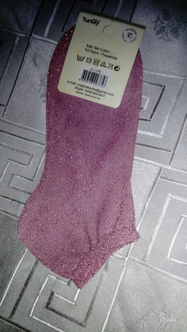 Roze sjajne carape 36-40