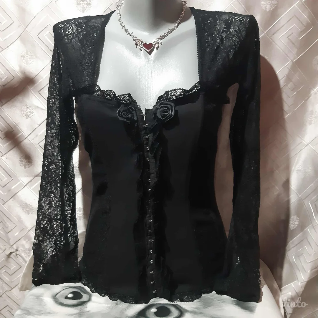 Alcatraz-Gothic Korset Bluza L