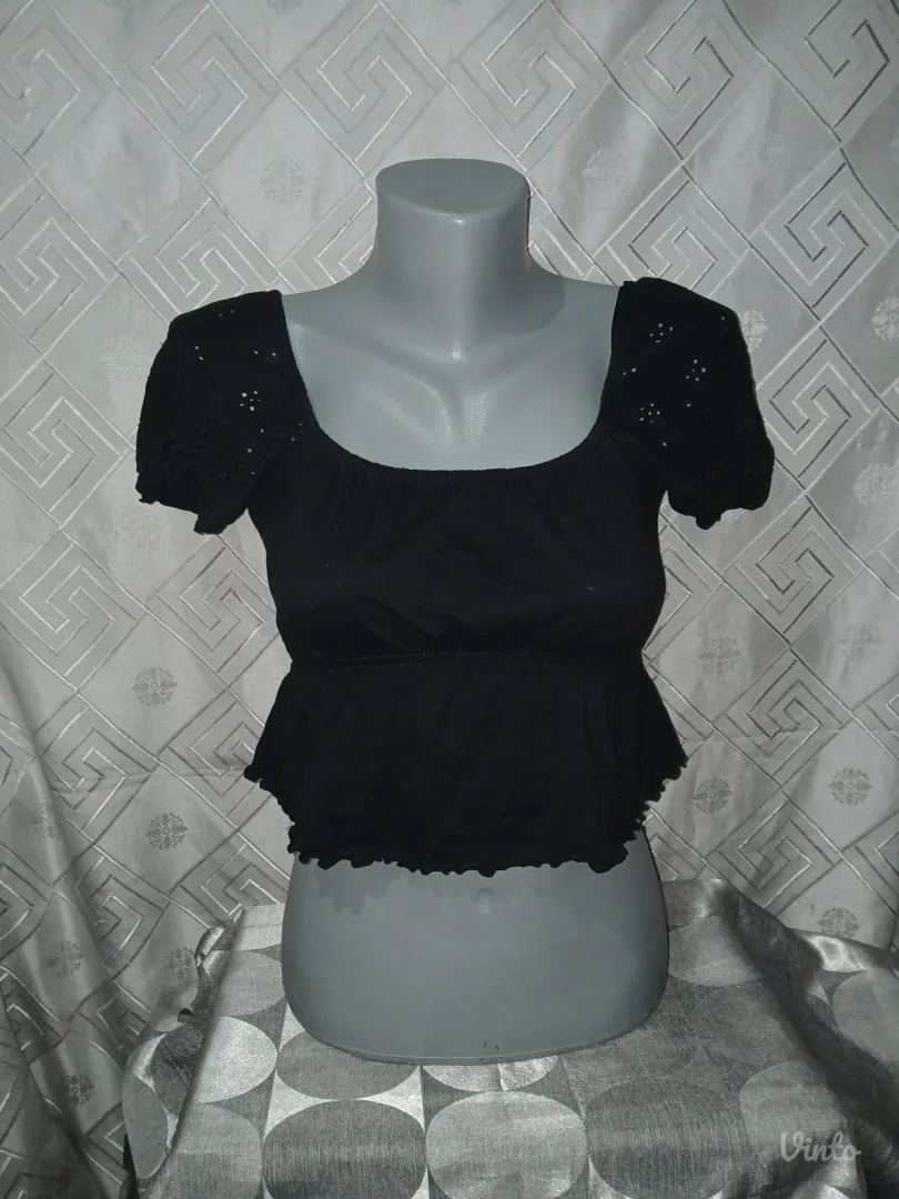 House brand crni Crop Top S