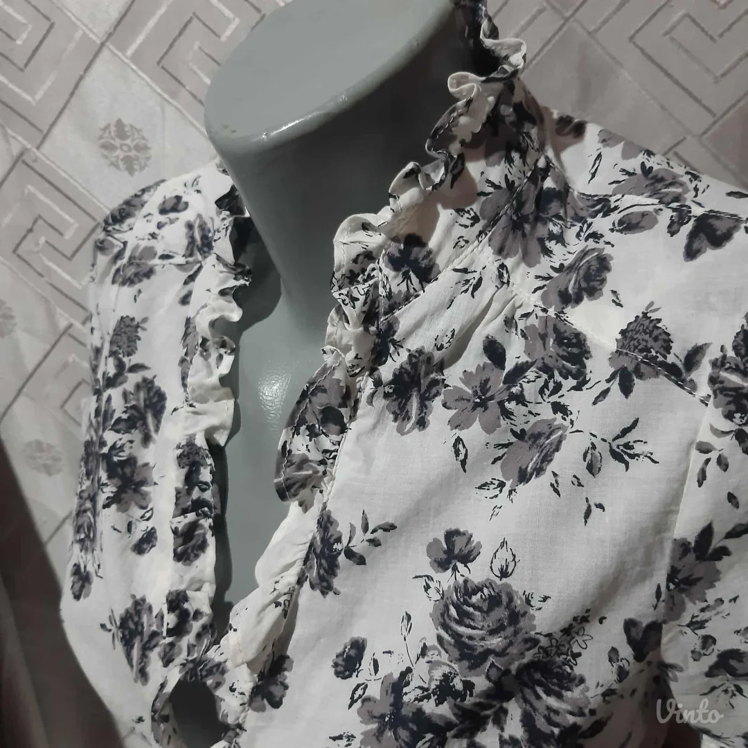 Lagana kosulja kratkih rukava sa printom cveca pamuk S