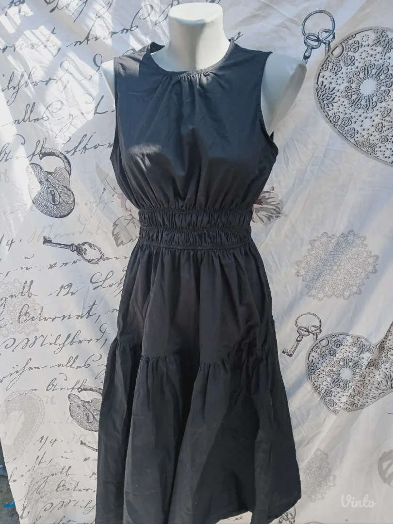 Crna Goth Haljina M 100% Pamuk