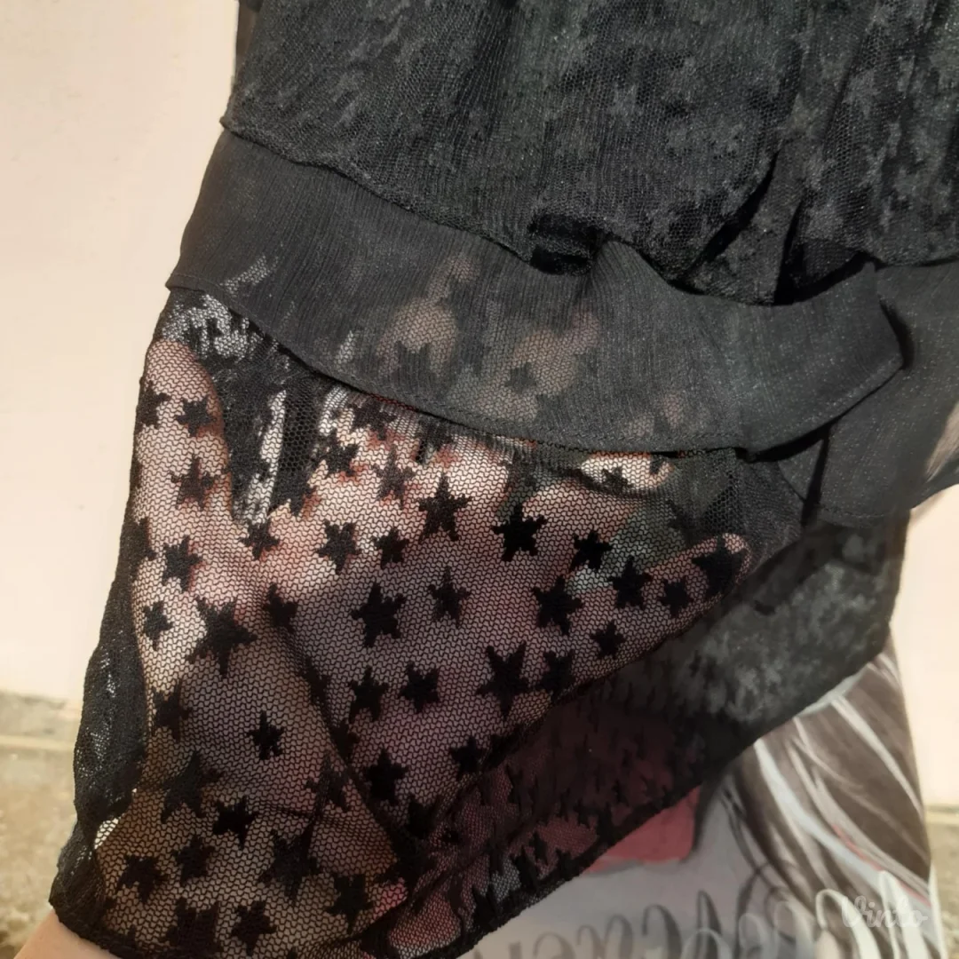 Zara basic leprsava bluza til/zvezdice L