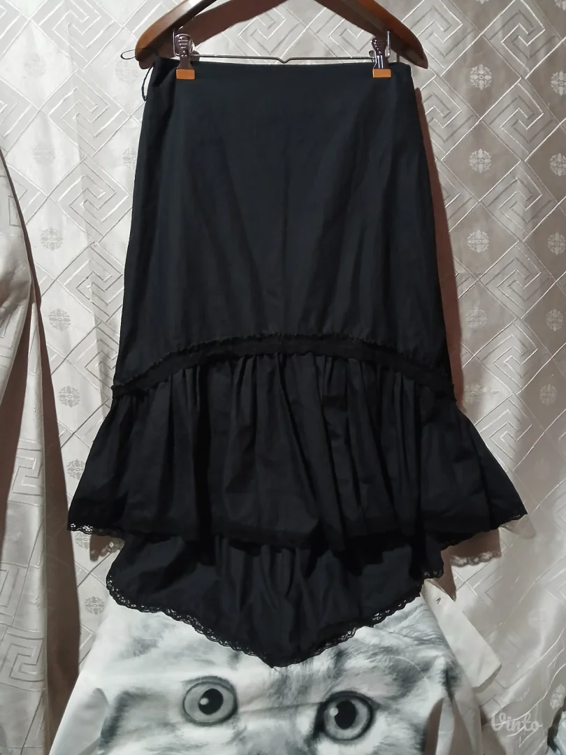 Goth crna midi suknja S/M