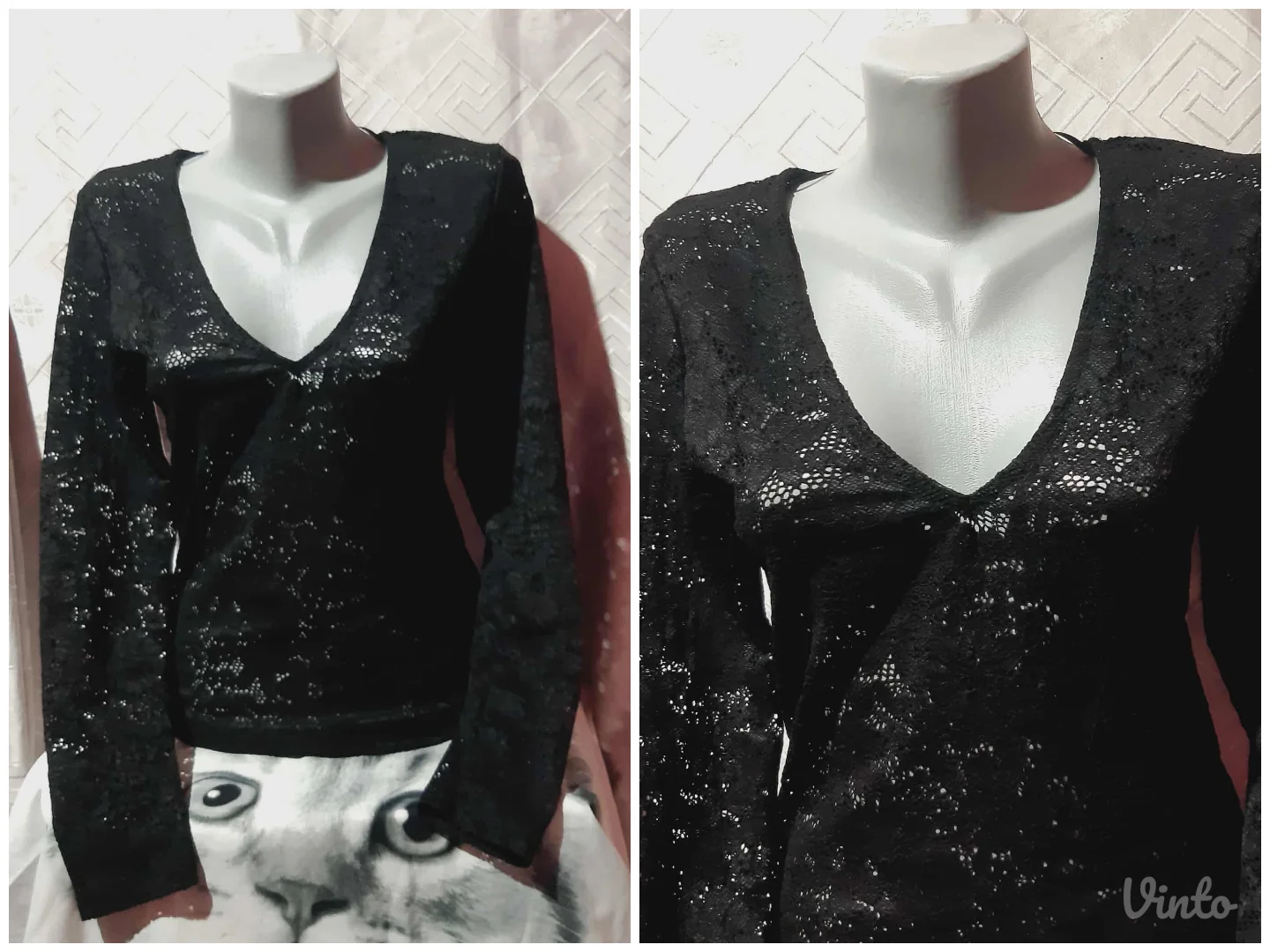 Goth cipkasta crna bluza M/L