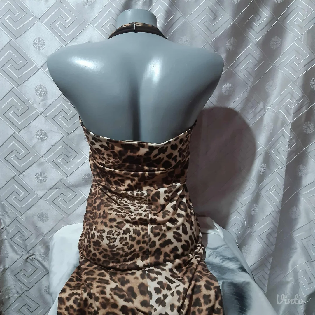 Leopard print Sexy Haljina S/M