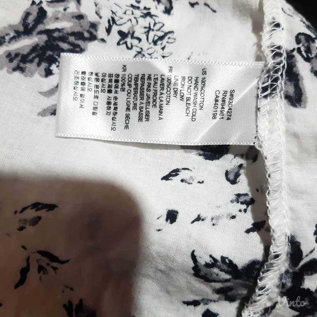 Lagana kosulja kratkih rukava sa printom cveca pamuk S