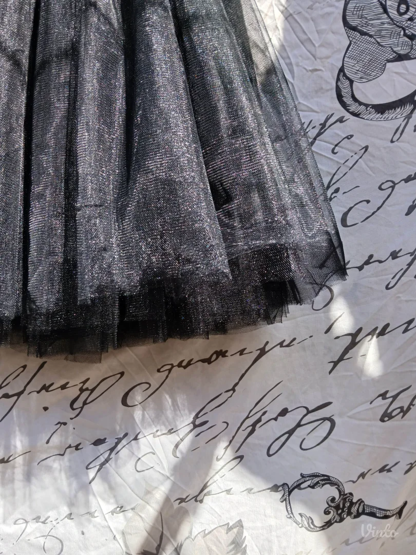 Goth Crna pufnasta suknja til mrezica S/M