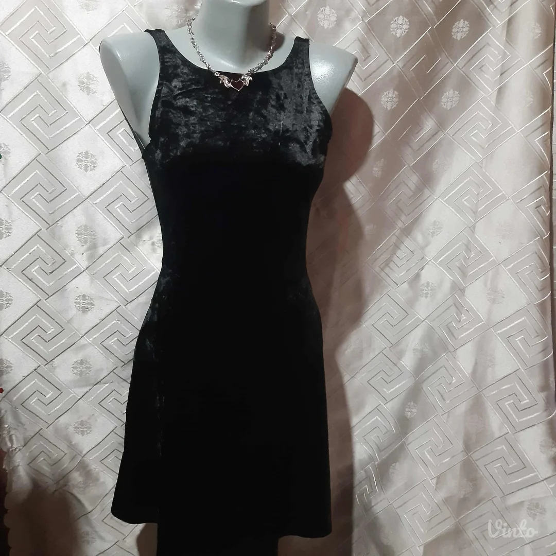 H&M Mala Crna Plisana Haljina XS/S