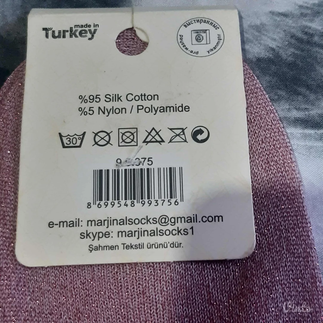 Roze sjajne carape 36-40