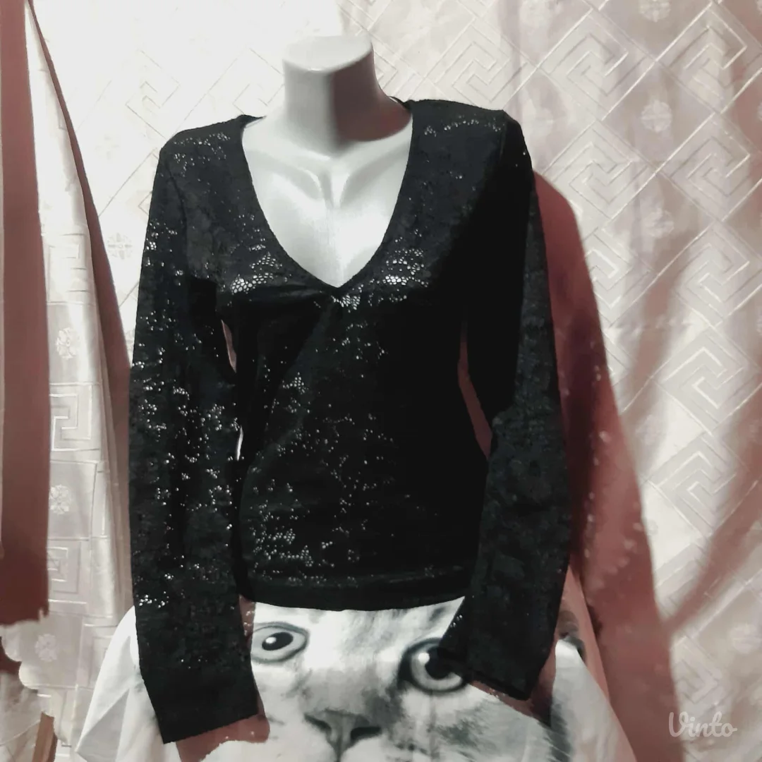 Goth cipkasta crna bluza M/L