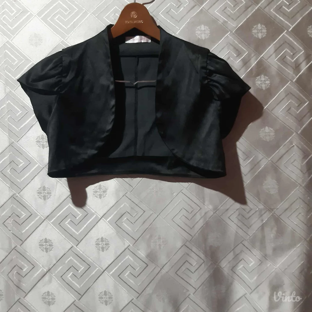 Crni bolero poput satena S/M