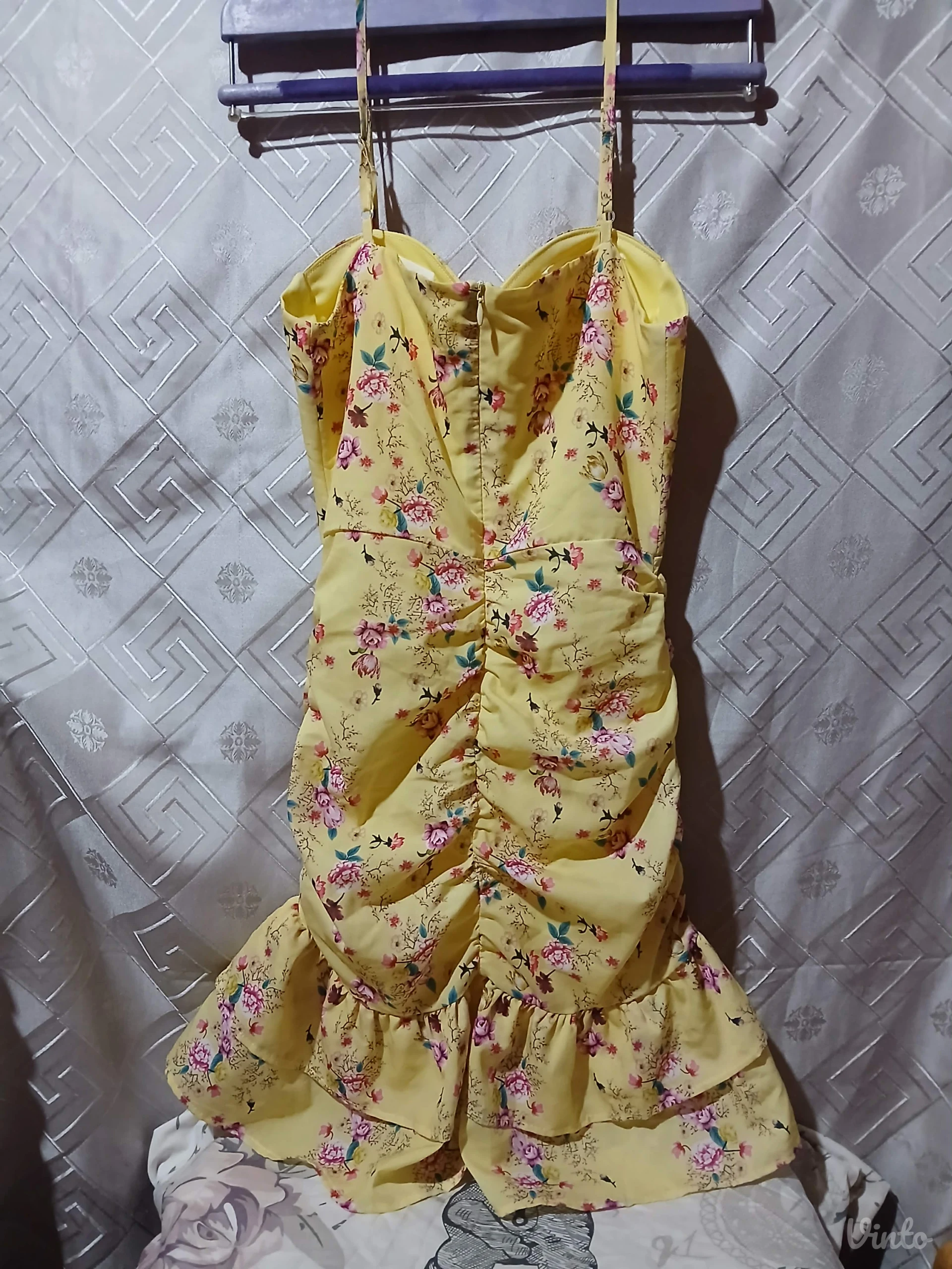 Zuta Sexy Haljina Floral print XS/S