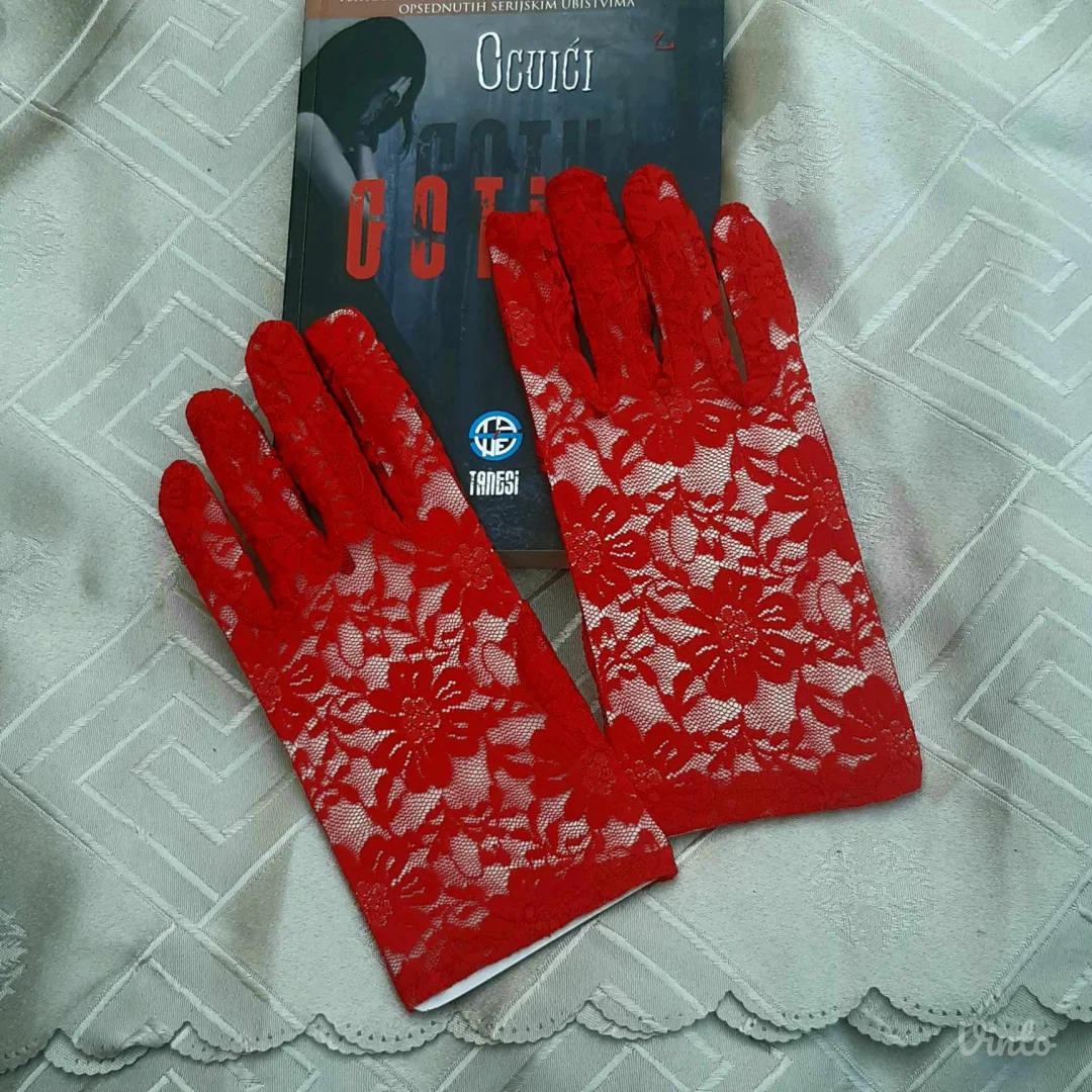 Čipkaste Nove Crvene rukavice XS/S