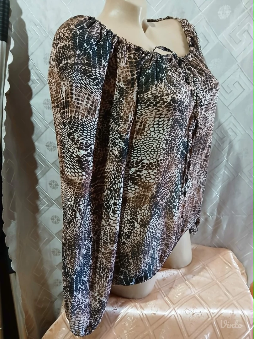 Amisu snake print providna bluza S