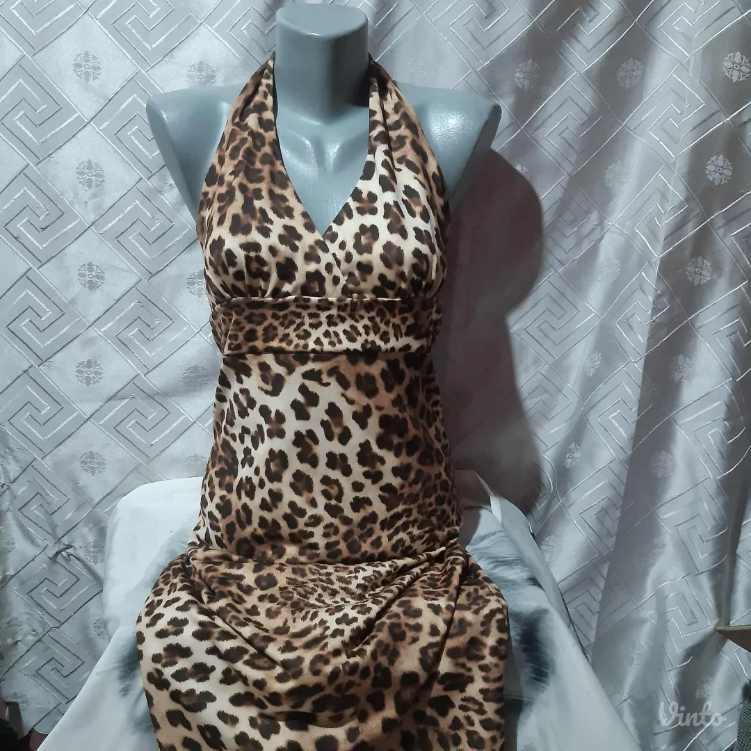 Leopard print Sexy Haljina S/M