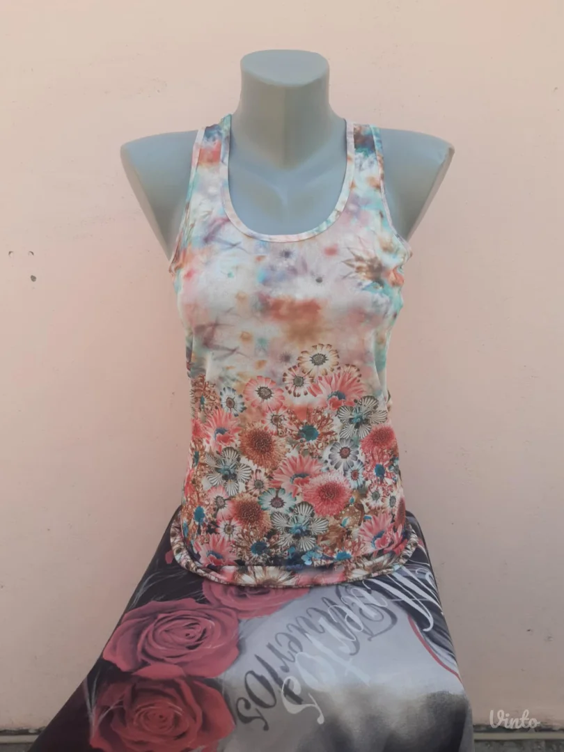 Mrezasta floral sarena majica S/M