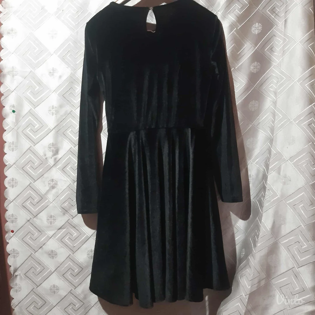 Crna Goth Plisana haljina M