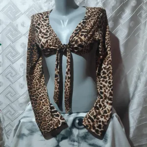 Leopard print bolero M/L